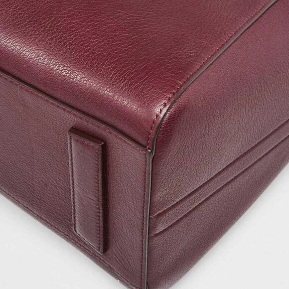 Givenchy Burgundy Sugar Goatskin Leather Medium Antigona Bag - Picture 5 of 11